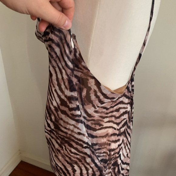 Zebra Print Midi Cocktail Dress - Picture 3 of 6
